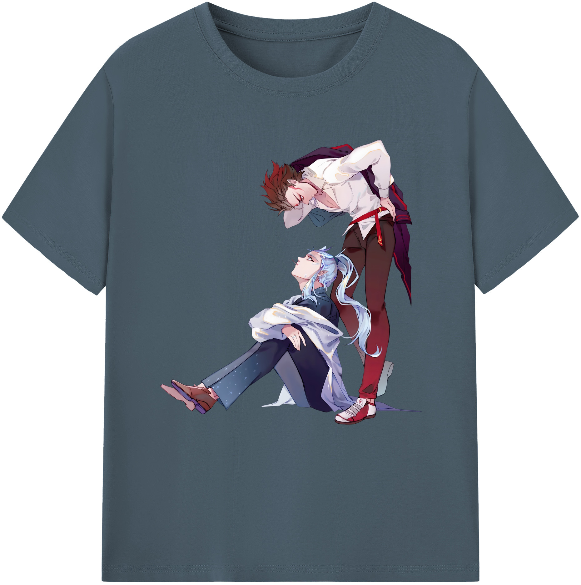 （画像用） Ne Zha 2 ナタ 魔童の大暴れ 綿100％半袖Tシャツ（フロントプリント）